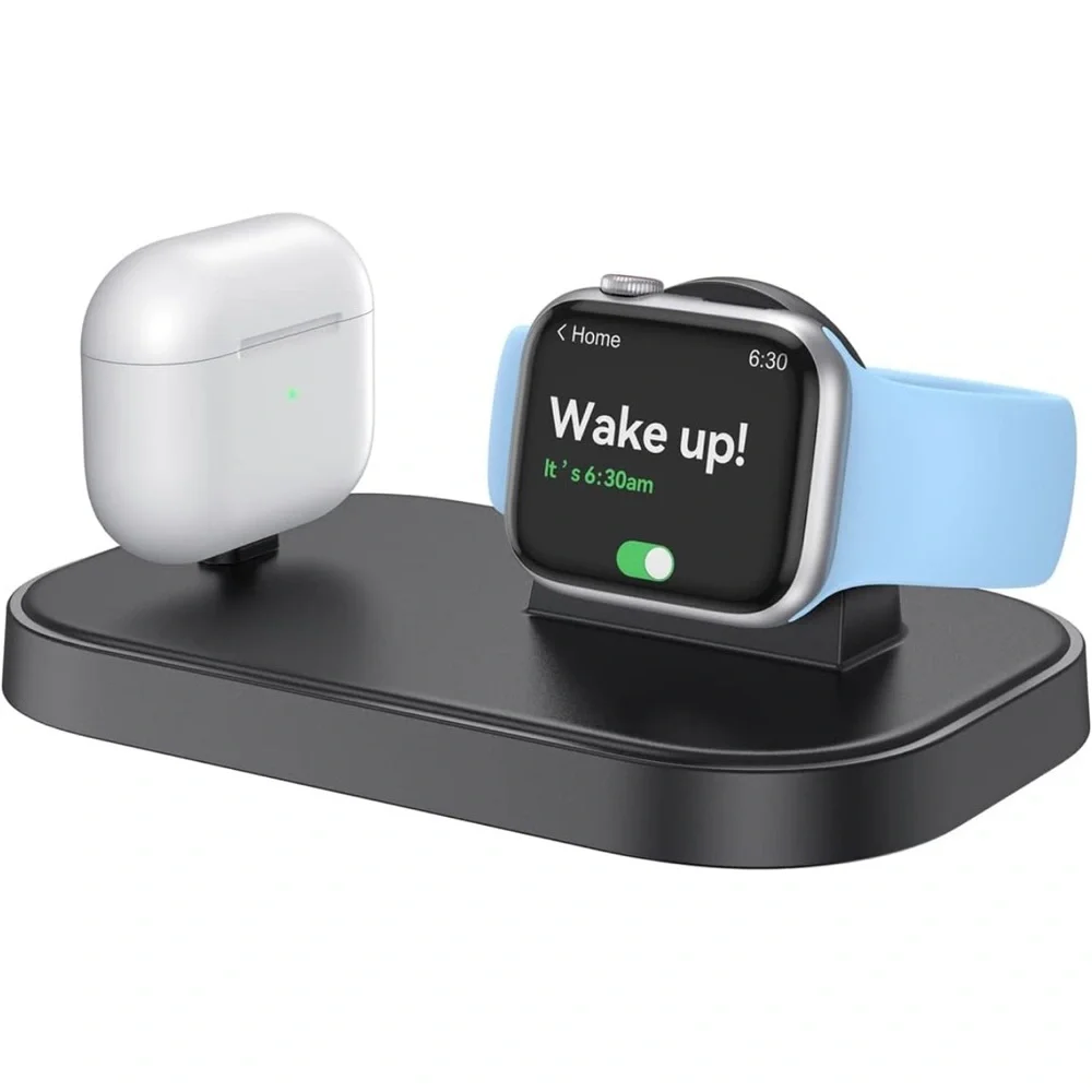 Portable Charger Stand for Apple Watch, 2 in 1 iWatch Charger with USB C Cable